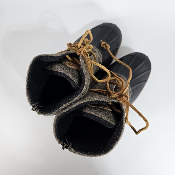 Sperry Duck Boots Womens 6 Saltwater Wedge Wool Rubber Toe Snow Water Leather - Picture 8 of 13